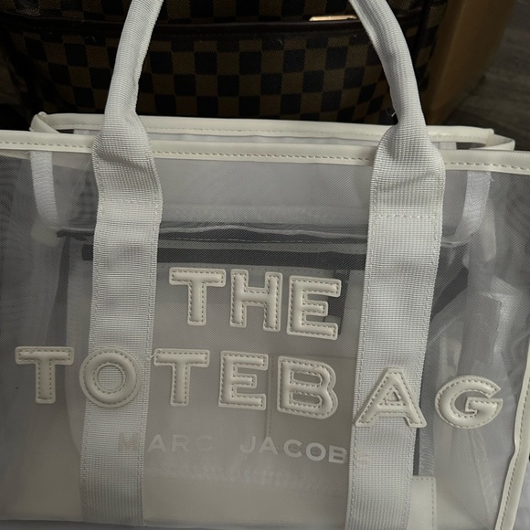 White Transparent Tote Bag - Picture 4 of 9